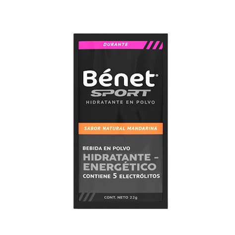 Bebida Hidratante En Polvo Benet Sport Mandarina X 22 Gr