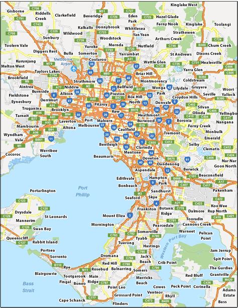 Map of Melbourne, Australia - GIS Geography