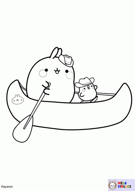 Dibujo Para Colorear Molang En Su Kayak Maxi Dibujos The Best Porn