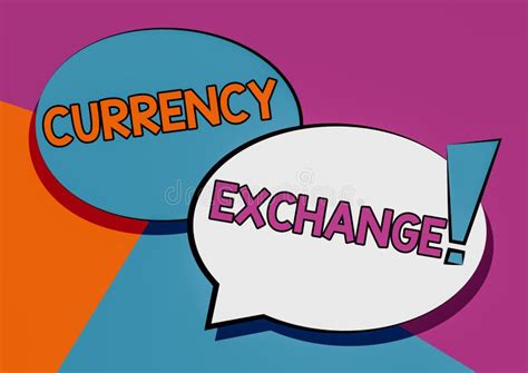 Writing Displaying Text Currency Exchange Internet Concept Process Of