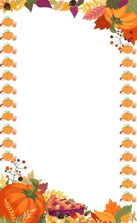 10 Best Free Printable Thanksgiving Borders Pdf For Free At Printablee