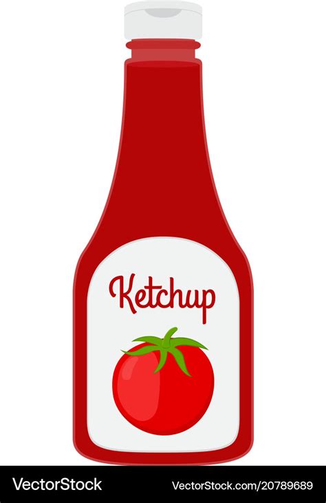 Cartoon Red Ketchup Bottle Character Condiment Stock Vector | The Best ...