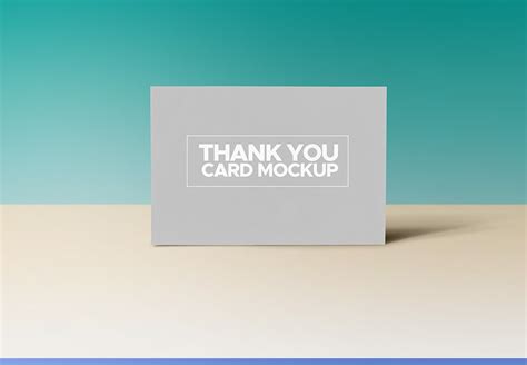 Free Realistic Thank You Card Mockup Psd Psfreebies