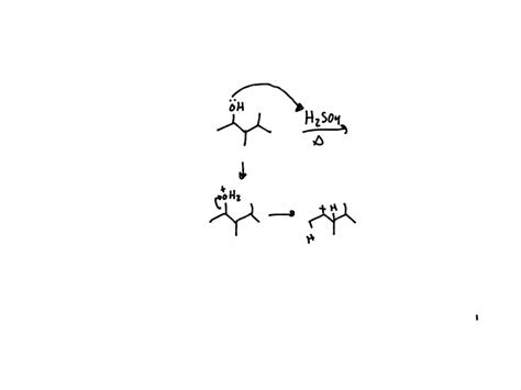 SOLVED ORGANIC CHEMISTRY 3 4dimethyl 2 Pentanol With Sulfuric Acid