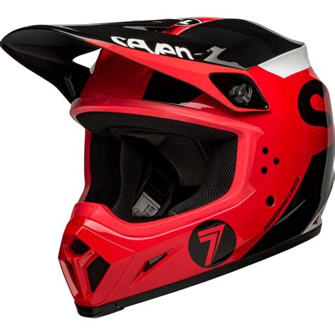 Bell Motocross Helm Moto Mips Seven Phaser Matte Red Black