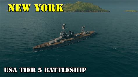 World Of Warships Uss New York Battleship Usa Gameplay Youtube