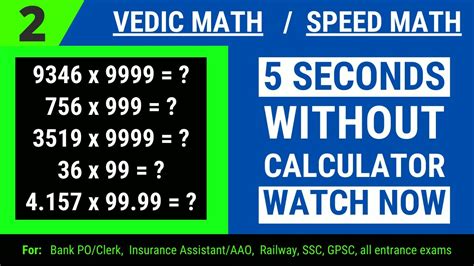 Vedic Maths Lecture 02 Multiplication Of A Number By Same Number Of