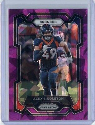 ALEX SINGLETON 2023 Panini Prizm PURPLE ICE 84 Broncos 195 225 EBay