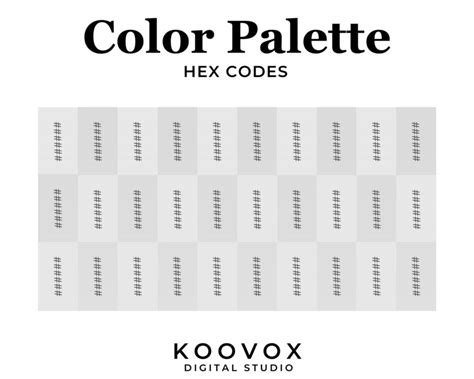 Procreate Color Palette Procreate Palette Hex Codes Digital Etsy