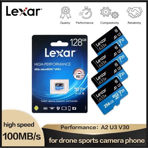 Original Lexar 633x 512GB 256GB 128GB 64GB 32GB Micro Sd Original 10