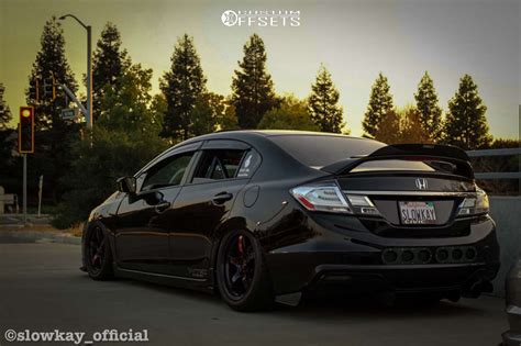 2015 Honda Civic Wheel Offset Hellaflush Air Suspension 1906137 Custom Offsets