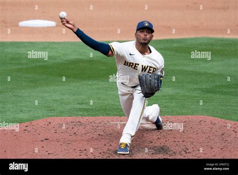 Milwaukee Brewers Relief Pitcher Freddy Peralta 51 During A Spring