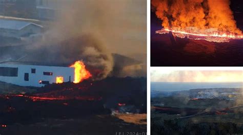 Eruzione in Islanda la lava scorre verso Grindavík raggiunte le case