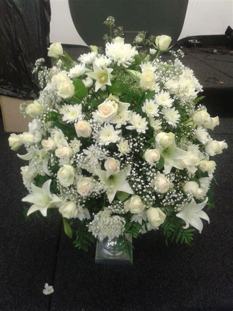 Wedding Flowers Mass Arrangement Roses Lilies Mums Chrysanths Gyp Flower