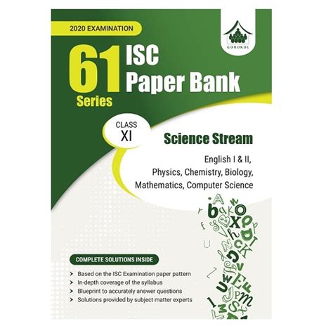 Oswal 61 Paper Bank Science Stream Isc Class 11 For 2020 Examination English Medium