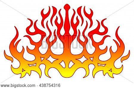 Vehicle Flames Car And Bike Color Vinyl Decals For Hood Vector