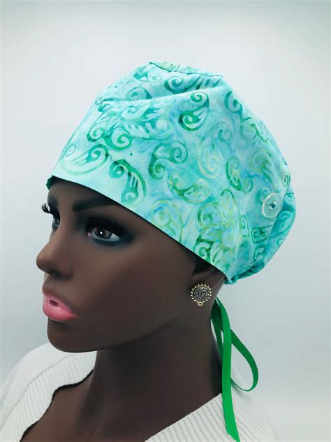 Scrub Cap Made Of 100 Premium Cotton With Buttons To Hold Etsy