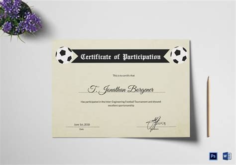 10+ Football Certificate Templates - Word, PDF Documents Download ...