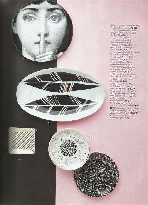 An Article In A Magazine Features Plates And Other Decorative Items