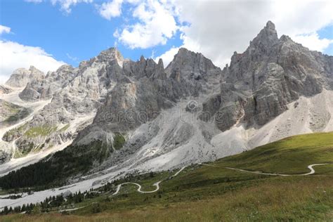 Italian Alps Of The Dolomites Group In Italy Between The Veneto Stock