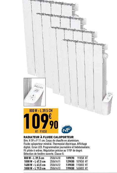 Promo Radiateur à Fluide Caloporteur chez Brico Cash iCatalogue fr