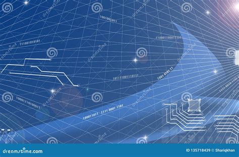 Fondo Futuristico Dell Estratto Del Circuito Di Flusso Di Dati Di