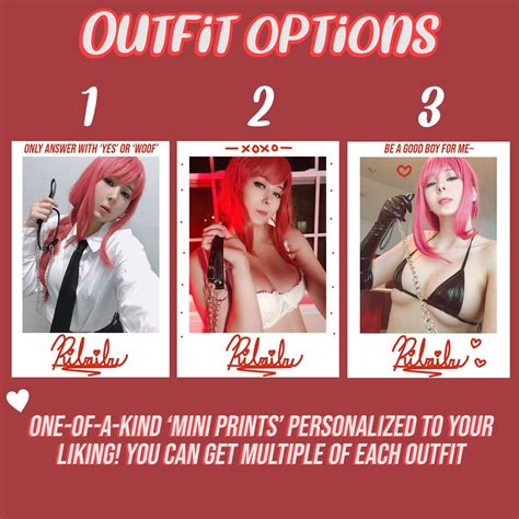 NSFW Implied Nude Makima Cosplay Mini Prints Instax Chainsaw Man Etsy
