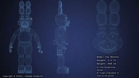 Blueprints De Alguns Personagens De Fnaf Five Nights At Freddys Pt