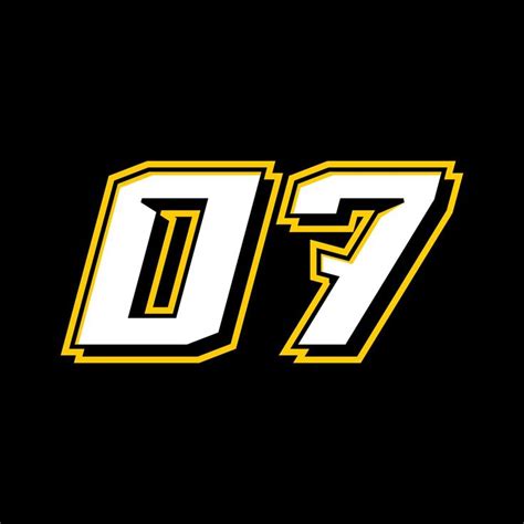 the letter d7 in yellow and white on a black background