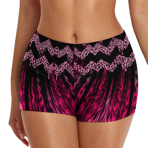 Boomilk Swim Shorts For Women Shorts Casual Ethnic Printed High Waist