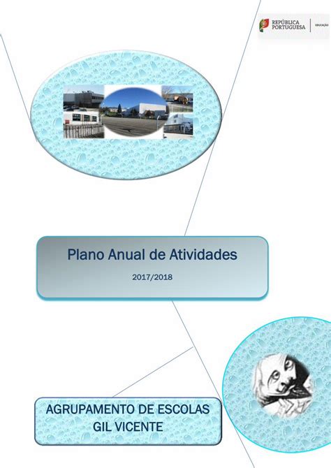 Pdf Plano Anual De Atividades Agrupamento Gil Vicente Introdu O