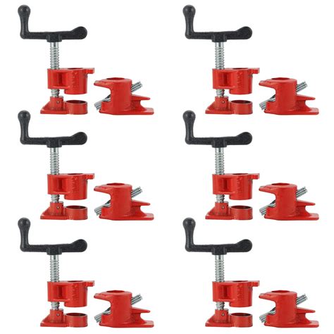 Buy ATPEAM Wood Gluing Pipe Clamp Set 6 Pack Wood Clamps Heavy Duty