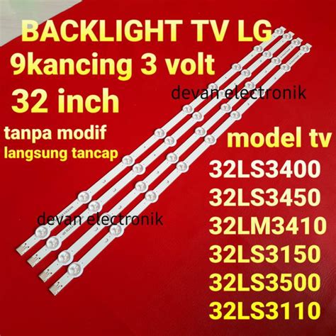 Jual Lampu Backlight Tv Lg Ls Kancing Volt Bl Tv Led Lampu