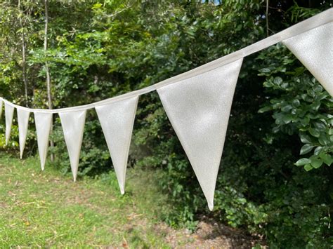 Ivory Satin Wedding Bunting Etsy