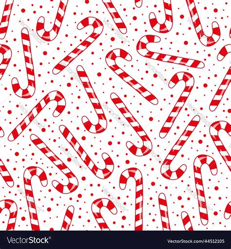 Candy cane seamless pattern Royalty Free Vector Image