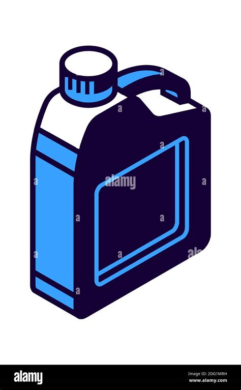 Gasoline Canister Isometric Icon Liquid Storage Container Vector