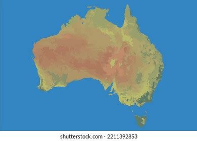 Australia Country Topographic Map This Vector Stock Vector (Royalty ...