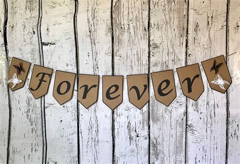 FOREVER Banner Wedding banner-Rustic wedding-Vintage | Etsy