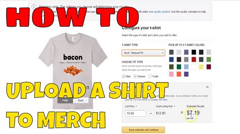 How To Upload Shirts To Amazon Merch Tutorial On Merch By Amazon Youtube