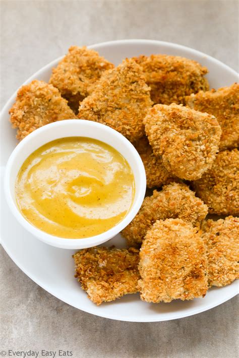 Panko Baked Chicken Nuggets (with Honey Mustard Sauce!) - Everyday Easy ...