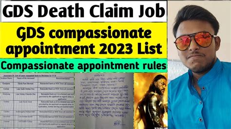 Gramin Dak Sevak Gds Compassionate Appointment Compassionate