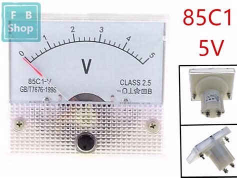 1pcs 85c1 5v Analogue Dc Voltage Needle Panel Meter Voltmeter In Voltage Meters From Tools On