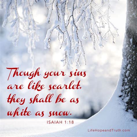 Isaiah 118 Though Your Sins Are Like Scarlet They Shall Be White As