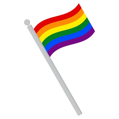 Gay Pride Flag In Shape Traditional Symbol For The Entire Lgbtq Community And Gay Men