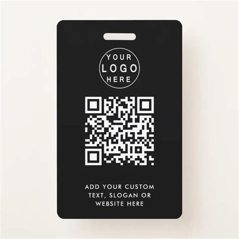 Qr Code Modern Black Business Logo Event Badge Zazzle Event Id