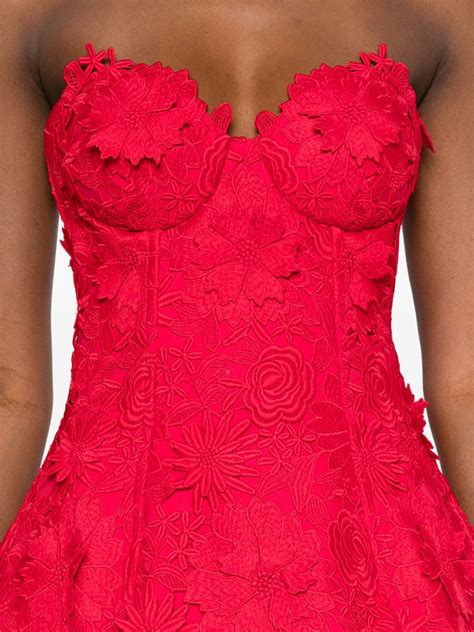 Giuseppe Di Morabito Guipure Lace Mini Dress Red Farfetch Uk