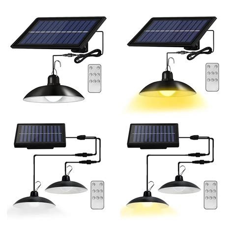 Waterproof Singledouble Head Solar Pendant Light Outdoor Indoor Solar Lamp With Cable Suitable