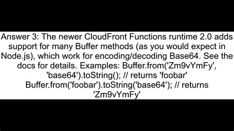 How To Do Base64 Encodingdecoding When Using Cloudfront Function Youtube