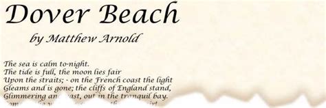 Poem Dover Beach By Matthew Arnold