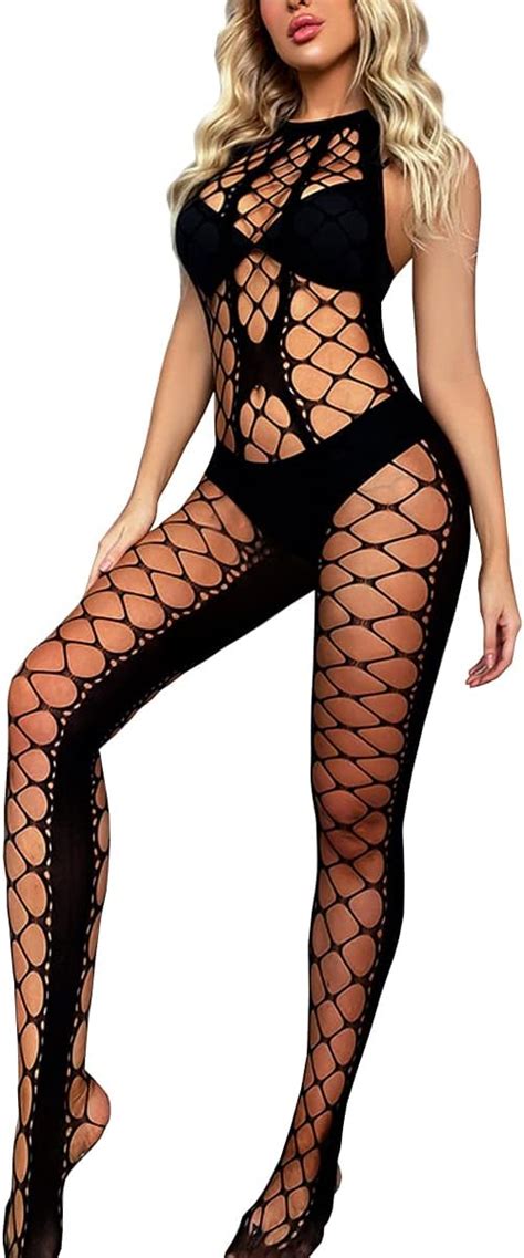 Buitifo Women Lingerie Bodystocking Sexy Bodysuit Fishnet Tights One